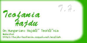 teofania hajdu business card